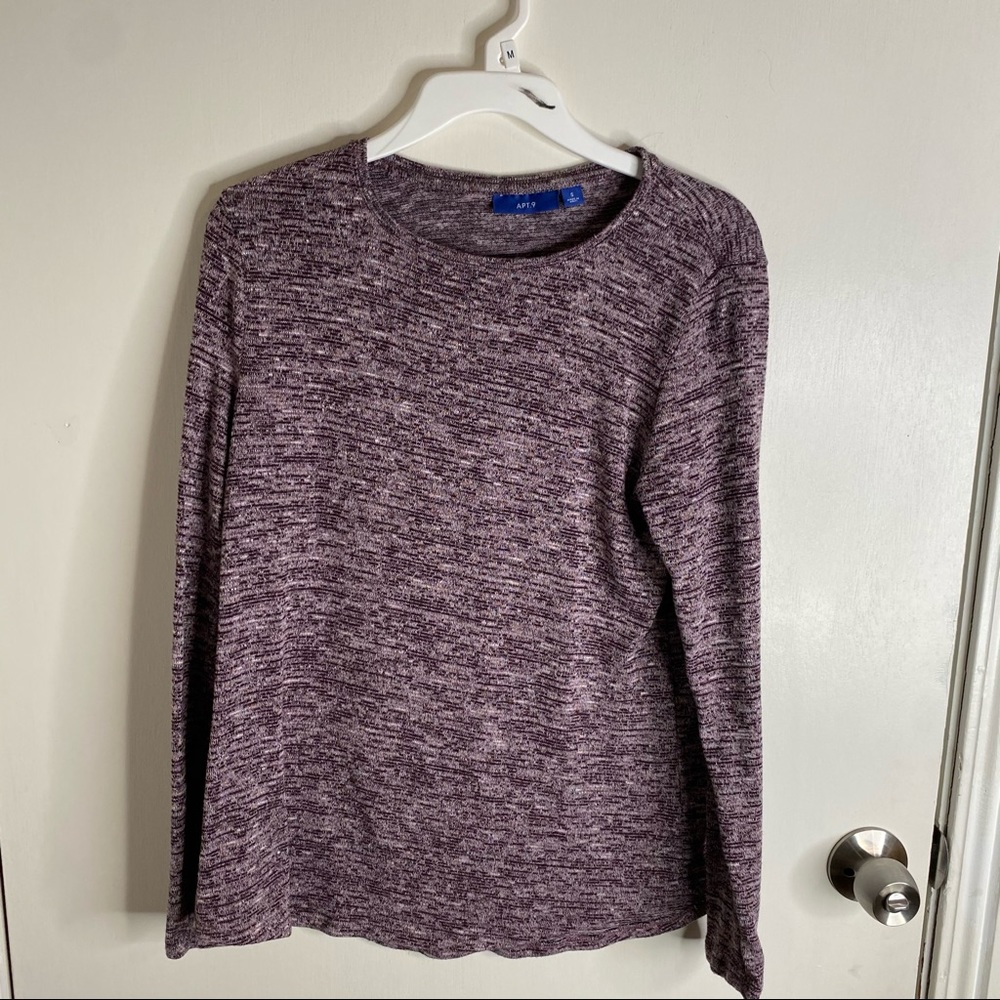 Apt 9 purple long sleeve shirt - Picture 2 of 3